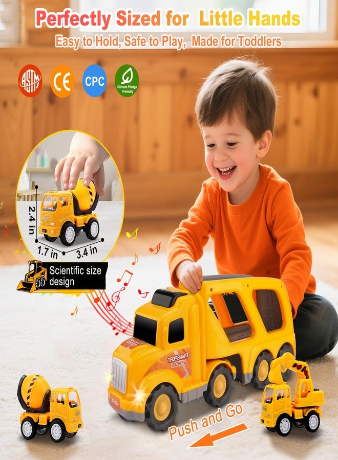 Nicmore Construction Truck Toddler Toys Car: Toys for 1 2 3 4 Year Old Boy 5 in 1 Carrier Toys for Kids Age 1-3 2-4| 18 Months 2 Year Old Boy Christmas Birthday Gifts - Image 3